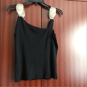 Cypres  Black  Camisole Silver Straps Size L - XL Hong Kong❤️
